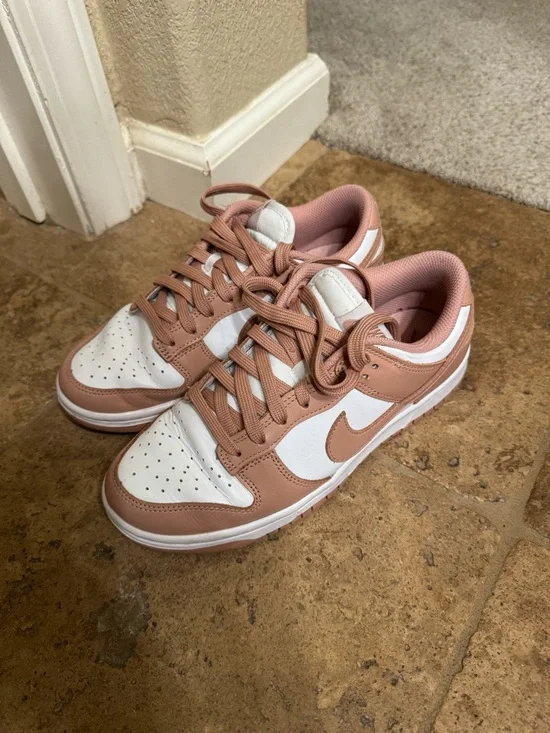 Nike Dunk Low in Tan and White - Picture 3 of 4